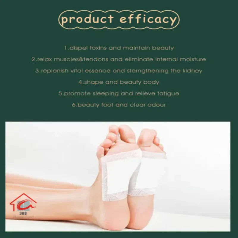 100% Herbal & Gentle Ingredient Detox Foot Pads (Pack of 2) 20 Patches
